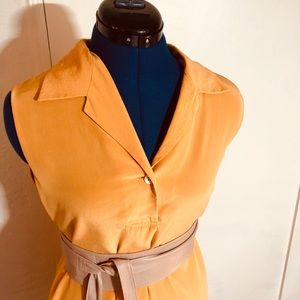 Adorable MaxMara yellow silk tunic dress size 4